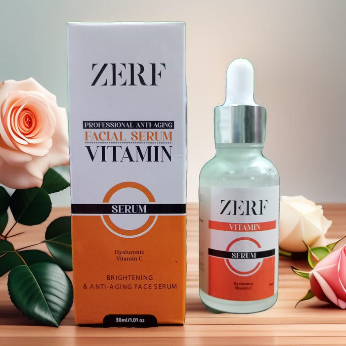 Zerf Vitamin C Facial Serum – Brightening & Anti-Aging with Hyaluronic Acid | 30ml